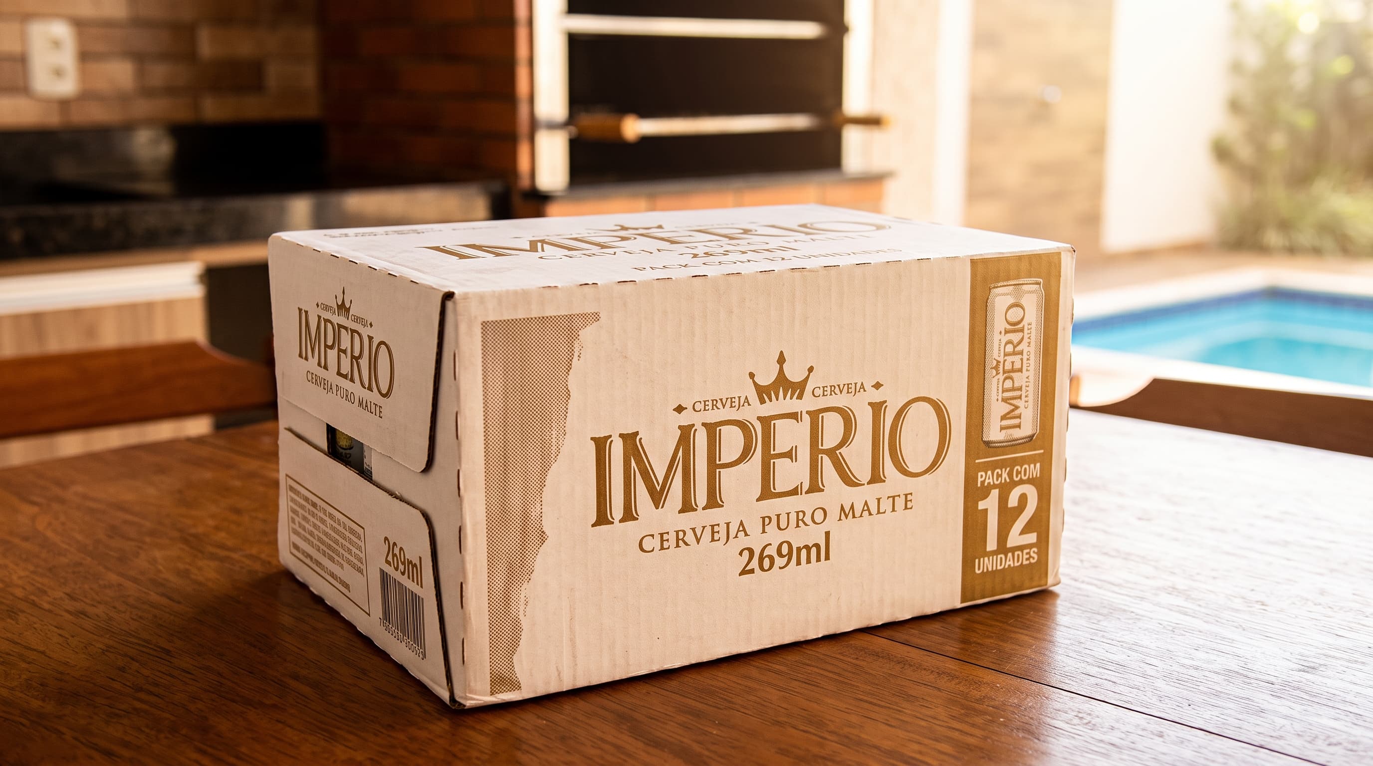 CAIXA CERVEJA IMPERIO 269 ML COM 12 LATA