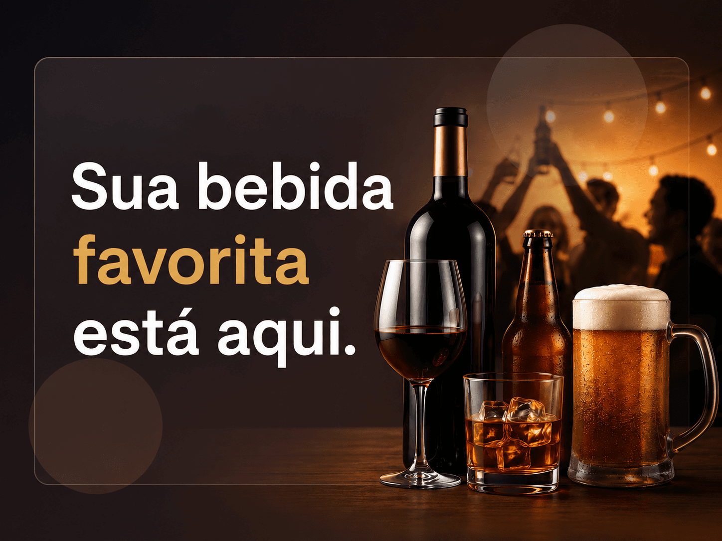 Bebida gelada, variedade e praticidade.